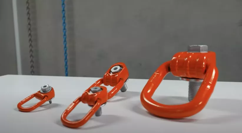 A screenshot from a video showing pewag's Pro Lift lifting, lashing and anchorage eyes