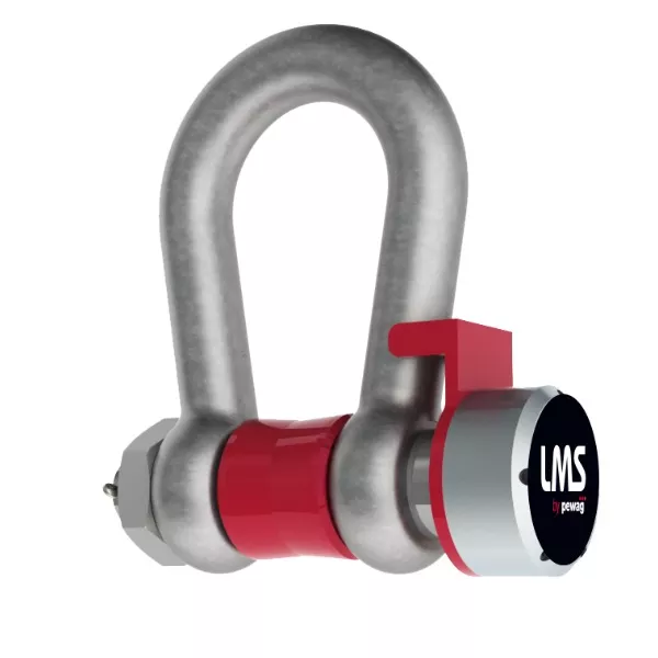 LMS Load Pin Shackle providing real-time load monitoring during below the hook crane lift