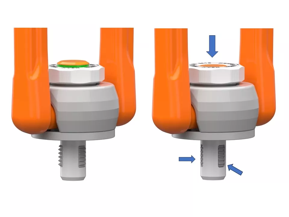 Visual of threaded pin