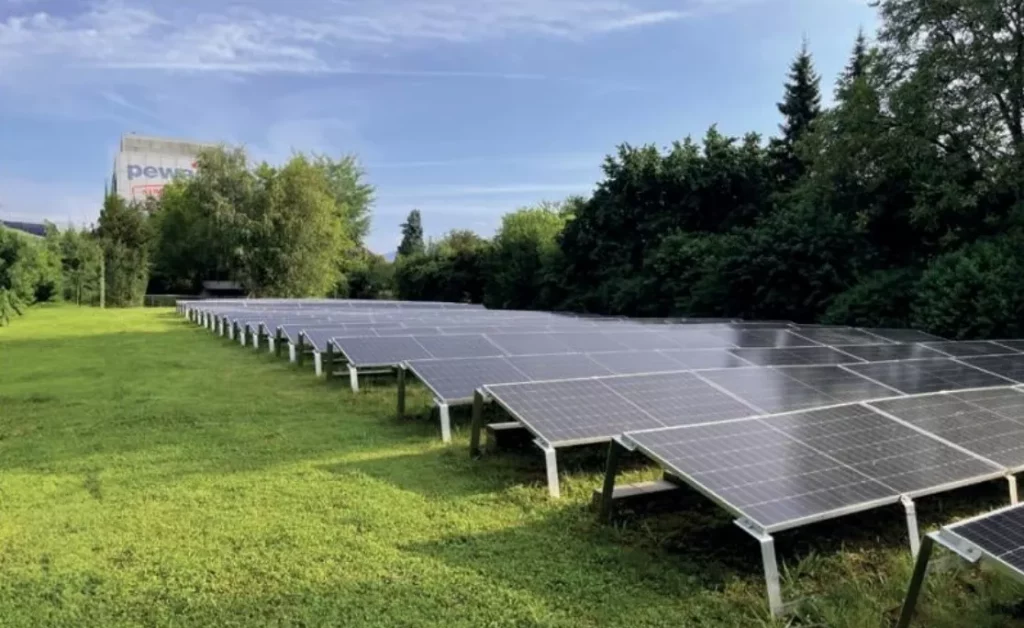 pewag's commitment to sustainable manufacturing is exemplified in solar panel installations at key facilities
