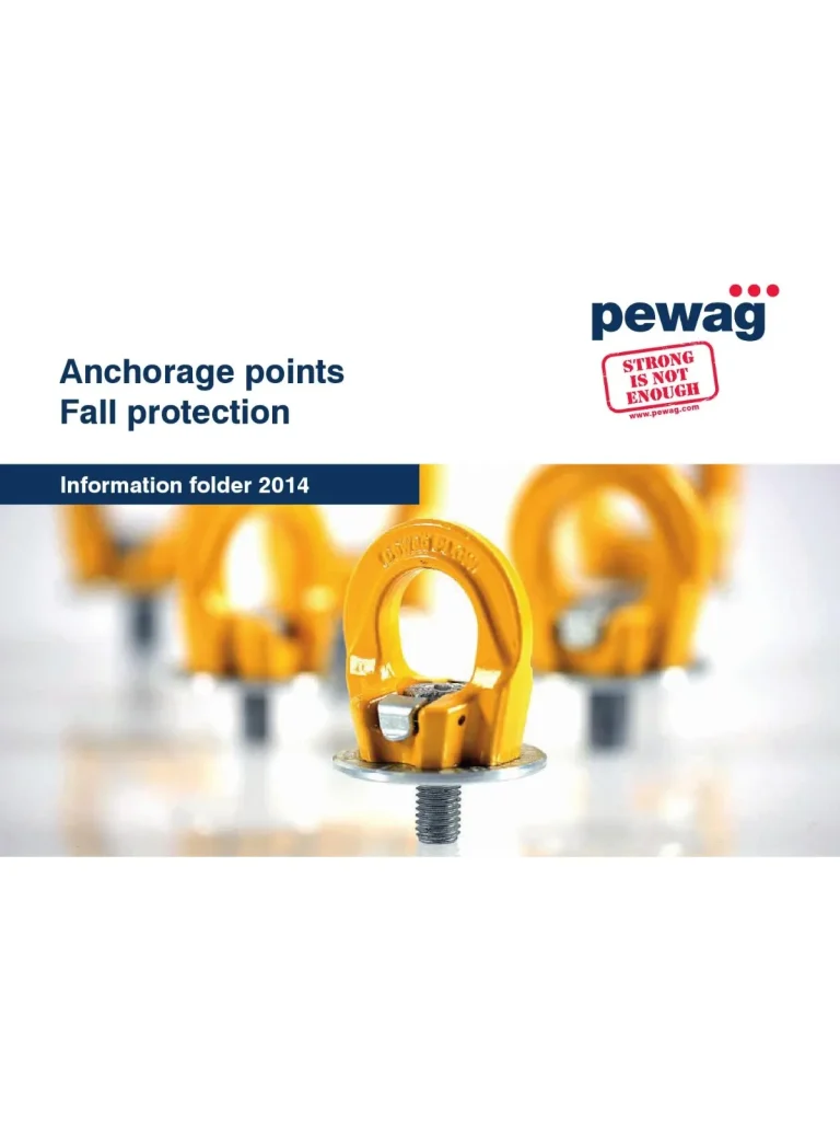 Anchorage points Fall protection