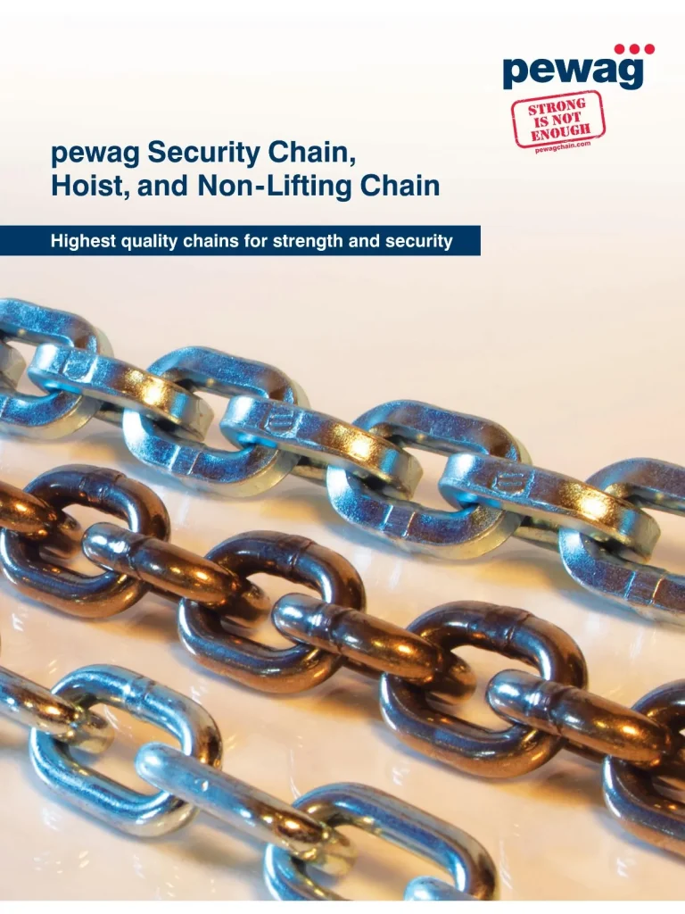 pewag security chain, hoist and non-lifting chain