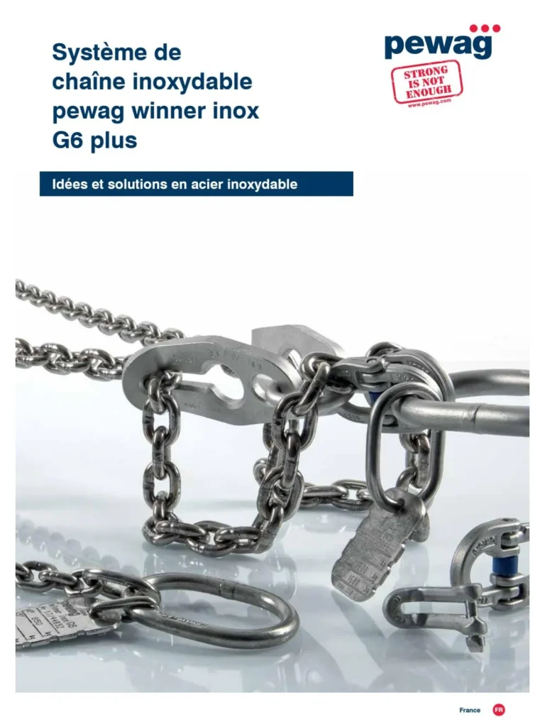 Système de chaîne inoxydable pewag winner inox G6 plus