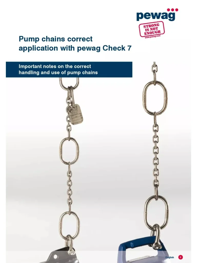 Pump chains correct application with pewag Check 7