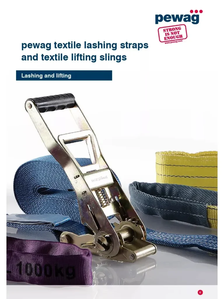 pewag textile lashing straps and textile lifting slings